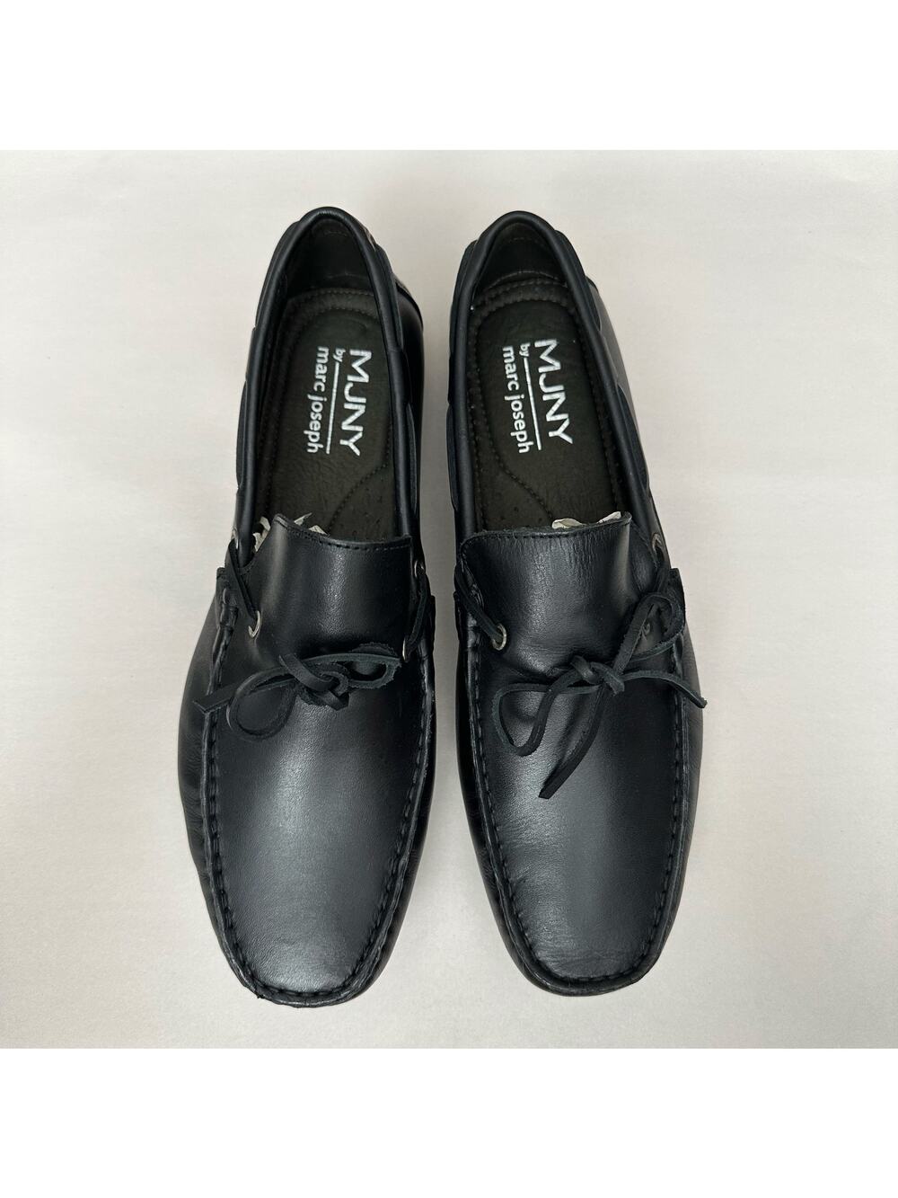 Marc Joseph New York Mens Somerville Black Napa Leather Loafer Moc Toe Slip On